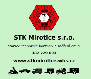 STK Mirotice s.r.o. - stanice technické kontroly a měření emisí Mirotice