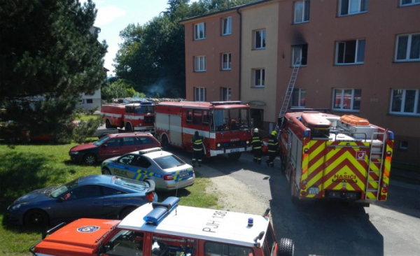 V bytovém domě v Chlumu u Třeboně došlo k požáru, škody se vyšplhaly na 200 tisíc korun