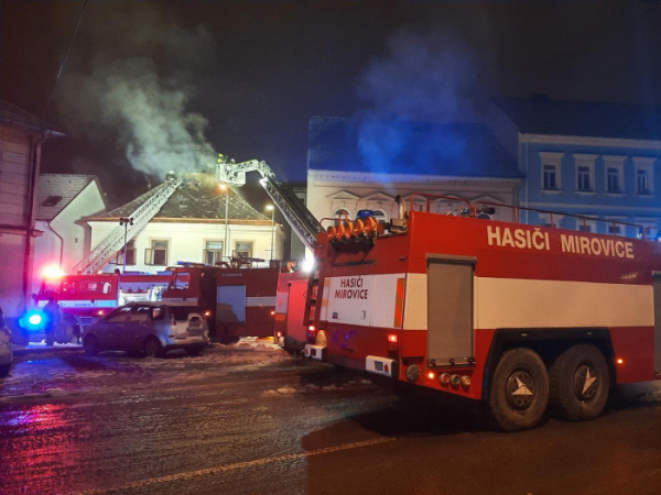 Požár domu v Milevsku způsobil dvoumiliónovou škodu